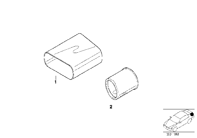 1999 BMW Z3 Tailpipe Trim Diagram