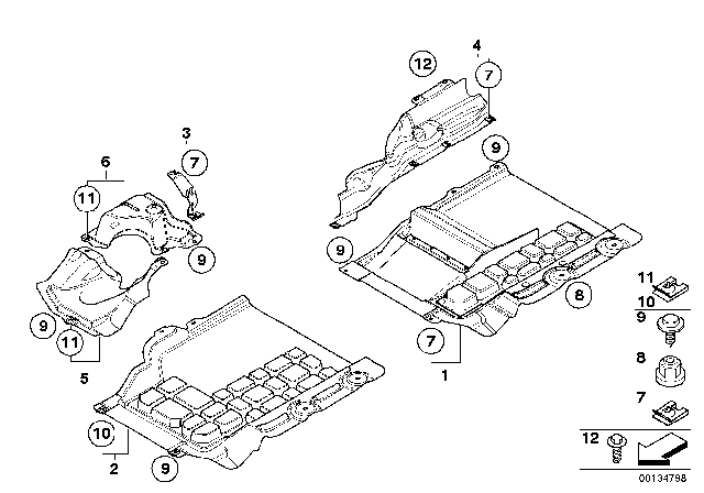 2008 BMW X3 Underfloor Coating Diagram 2