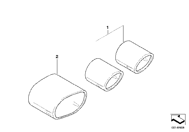 2004 BMW Z4 Tailpipe Trim Diagram