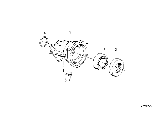 1989 BMW 325ix Front Axle Differential Separate Component All-Wheel Drive V. Diagram 1
