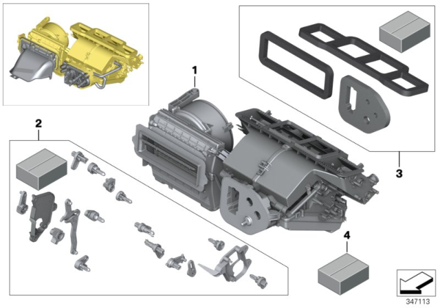 2015 BMW i8 Housing Parts, Heater And Air Conditioning Diagram