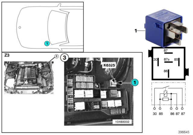 1999 BMW Z3 Relay, Reversing Light Diagram