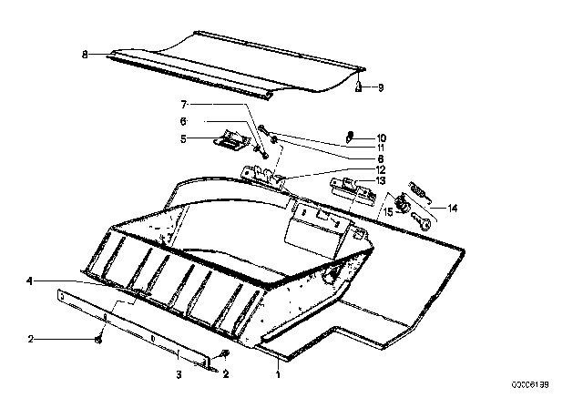 1980 BMW 528i Glove Box Diagram