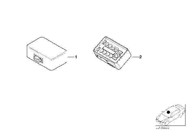 2006 BMW X5 Rain Sensor, Single Components Diagram