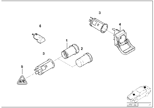 2003 BMW X5 Cigarette Lighter / Power Sockets Diagram