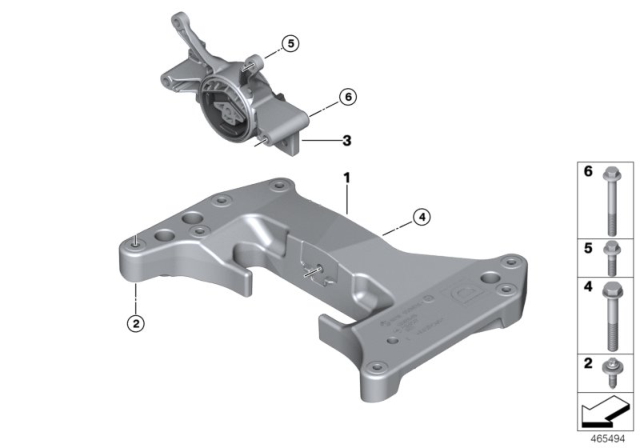 2020 BMW X6 Gearbox Suspension Diagram