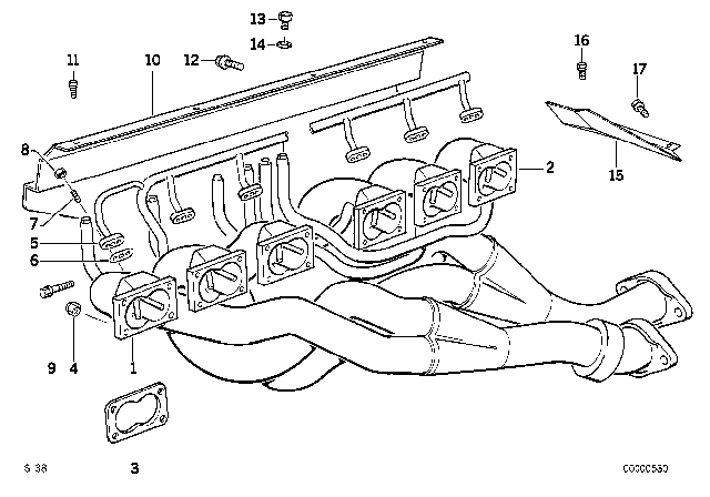 1992 BMW M5 Protective Cover Diagram for 11621317877