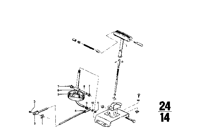 1970 BMW 2002 Shift Lever Diagram 1