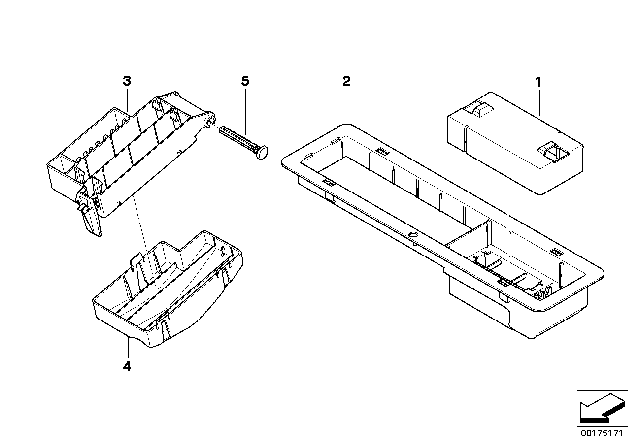 2000 BMW Z8 Cover, Fuse Carrier Diagram for 61138372312