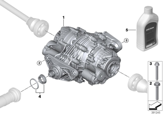 2015 BMW X6 Rear Axle Differential / Mounting Diagram 2