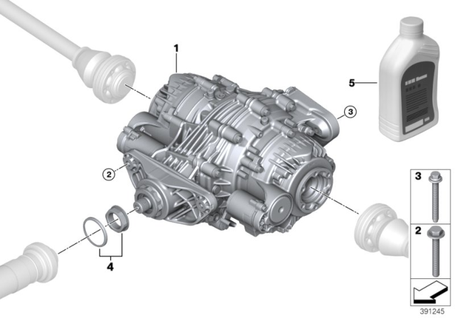 2018 BMW X5 Rear Axle Differential / Mounting Diagram 2