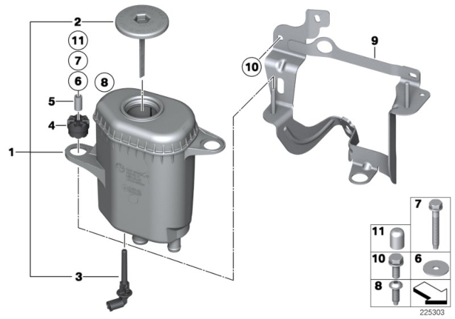 2013 BMW 640i Oil Carrier / Single Parts Diagram