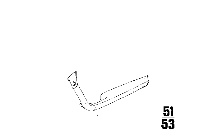 1972 BMW Bavaria Armrest, Front Diagram 2