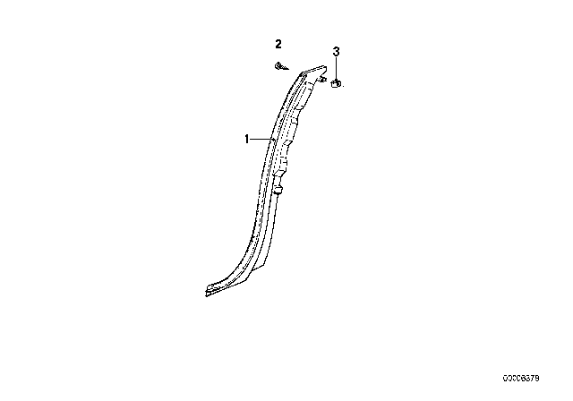 1981 BMW 733i Trim Panel Door Frame Rear Diagram