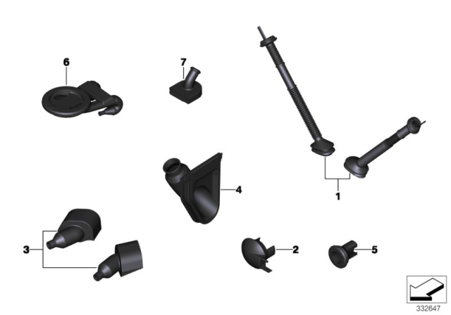 2015 BMW 535i Assorted Grommets Diagram