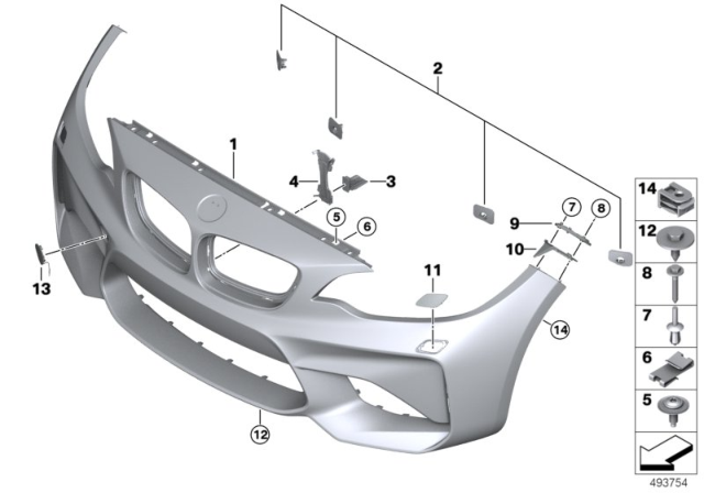 2020 BMW M2 Insert, Bumper Front Left Diagram for 51118066941