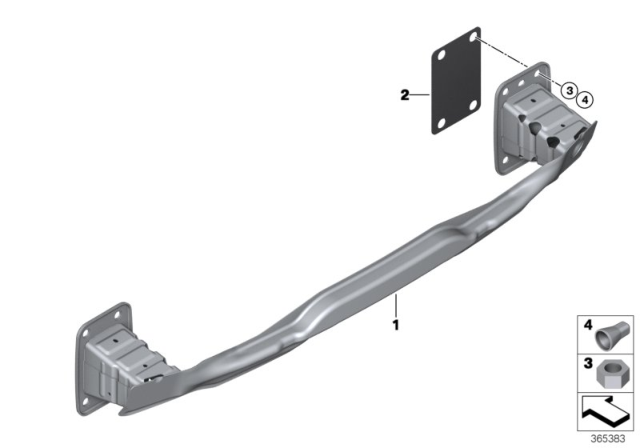 2015 BMW X6 Carrier, Rear Diagram