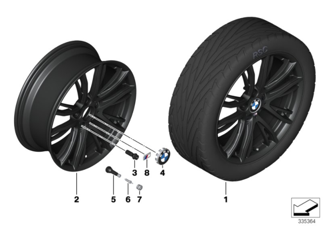 2015 BMW 328i BMW LA Wheel, M Double Spoke Diagram 5