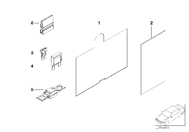 2011 BMW X5 Single Components For Fuse Housing Diagram