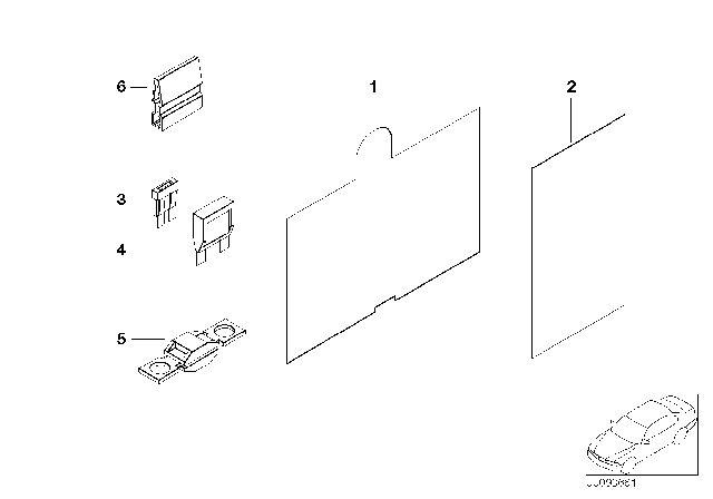 2013 BMW X6 Single Components For Fuse Housing Diagram