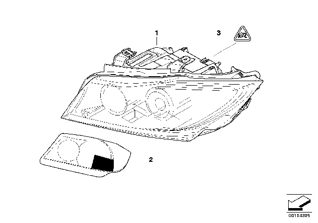 2006 BMW 330i Headlight Diagram