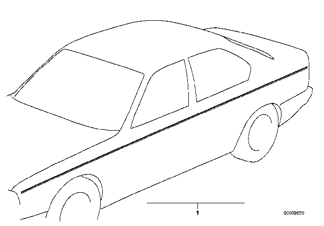 1995 BMW 525i Ornamental Strips "Universell" Diagram