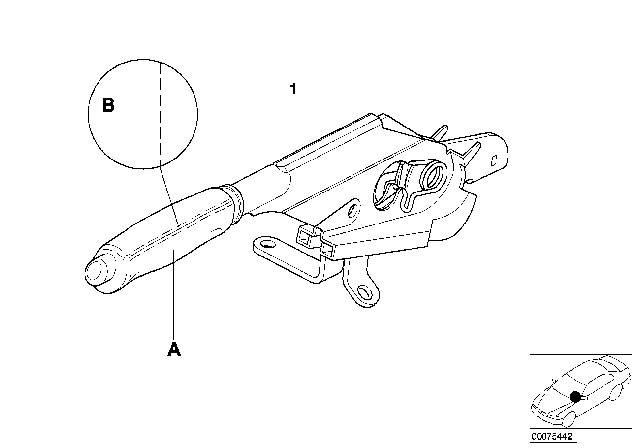 2004 BMW 325i Leather Handbrake Lever Diagram for 34418014122