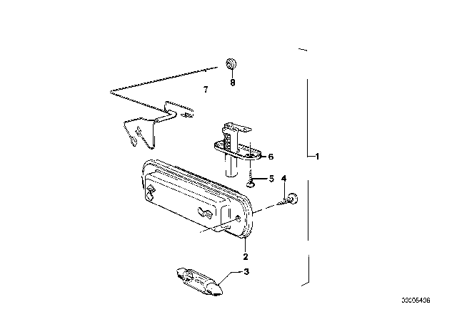 1977 BMW 320i Installing Set Engine Room Light Diagram