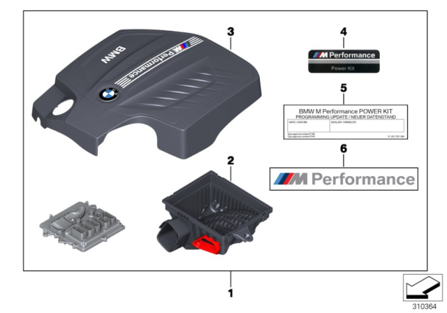 2015 BMW 335i GT xDrive BMW M Performance Power Kit Diagram