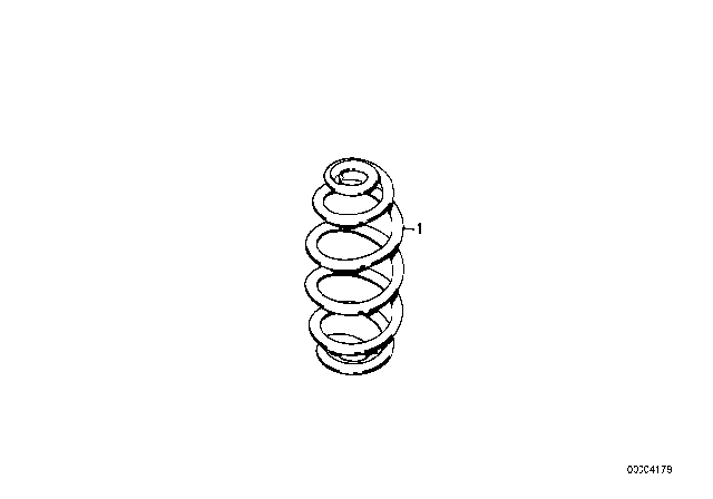 1989 BMW 325ix Set Coil Springs Diagram for 33539061136