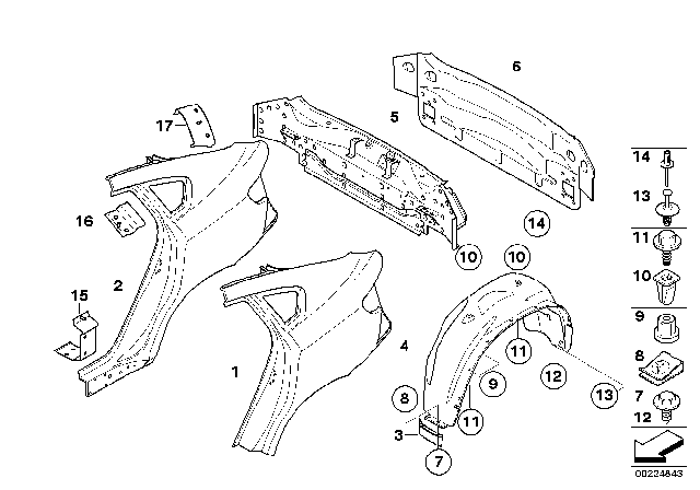 2008 BMW X6 Interior Tail Trim Diagram for 41217178449
