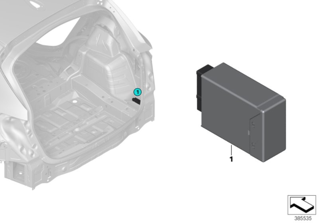 2017 BMW X1 Control Unit, Remote Backrest Unlocking Diagram