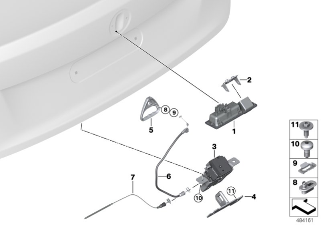 2016 BMW 228i xDrive Tailgate Locking System Diagram