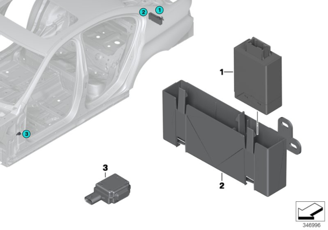 2015 BMW 535i Park Assist Diagram