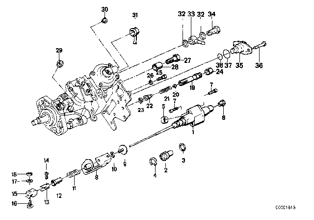 1986 BMW 524td Gasket Ring Diagram for 07119963130