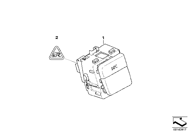 2008 BMW 535xi Switch Cluster, Centre Console Diagram 2