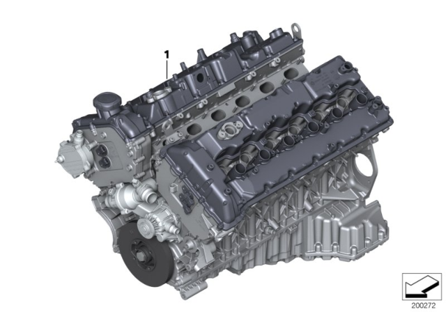 2014 BMW 760Li Exchange Short Engine Diagram for 11002157877