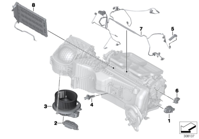 2015 BMW 328i Electric Parts For Ac Unit Diagram