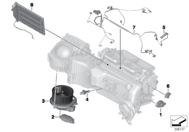 2020 BMW 440i xDrive Electric Parts For Ac Unit Diagram