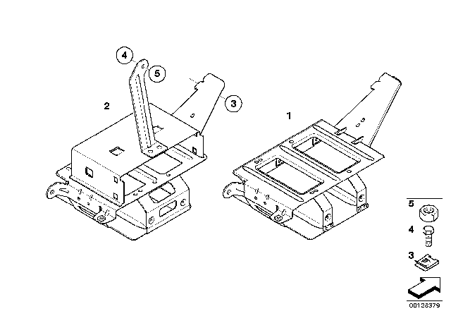 2006 BMW X3 Bracket, Satellite-Radio Diagram