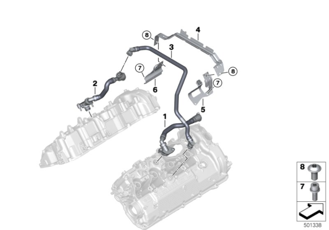 2020 BMW X7 Crankcase - Ventilation Diagram