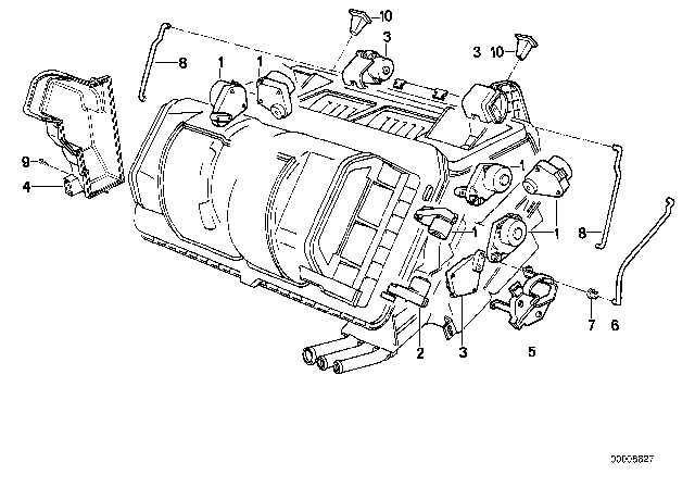 1991 BMW 750iL Actuator Air Conditioning Diagram