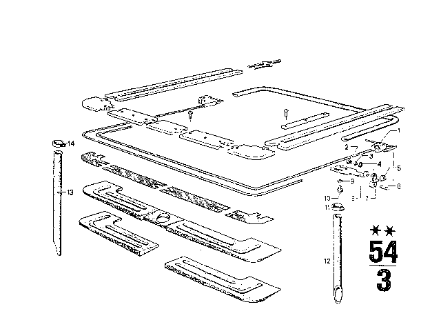 1969 BMW 2800 Sliding Roof Diagram 3