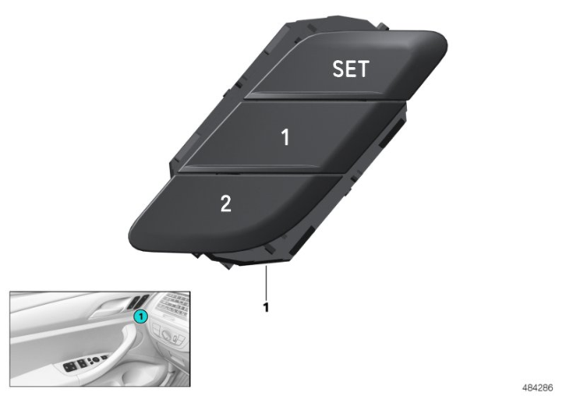 2020 BMW 228i xDrive Gran Coupe Button For Seat Memory Diagram