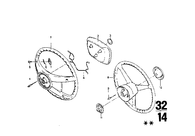 1973 BMW 2002tii Steering Wheel Diagram 2