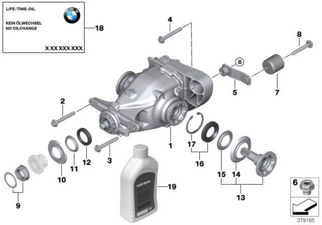 2009 BMW 335d Hypoid Axle Oil G1 Diagram for 83222295532