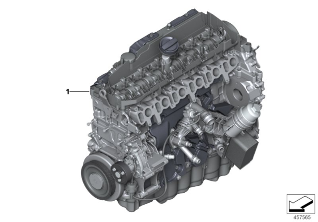 2018 BMW 540d xDrive SHORT ENGINE Diagram for 11002455914