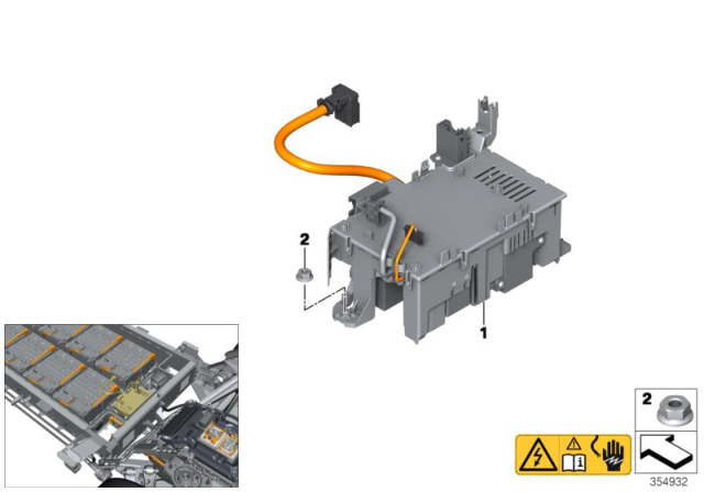 2018 BMW i3 Safety Box Diagram for 61278648904