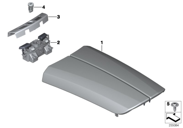 2010 BMW 550i GT xDrive Armrest, Centre Console Diagram