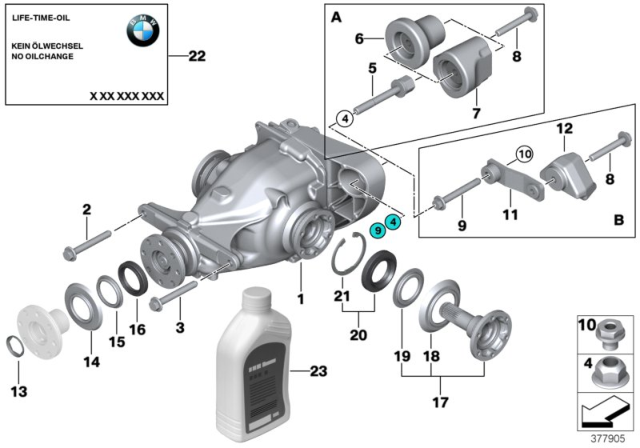 2010 BMW 135i Differential - Drive / Output Diagram 2